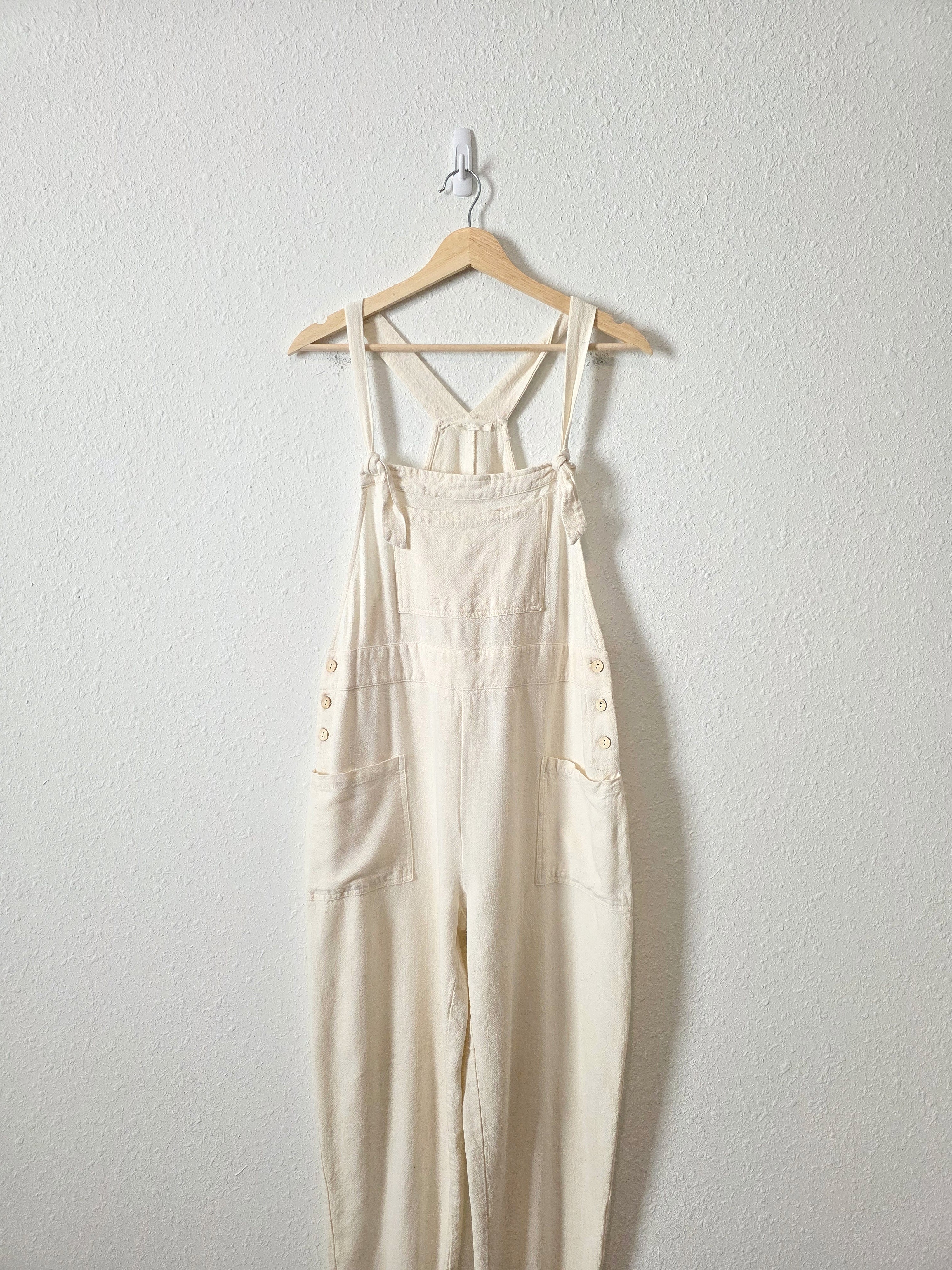 Oat Linen Blend Overalls (M)