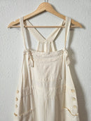 Oat Linen Blend Overalls (M)