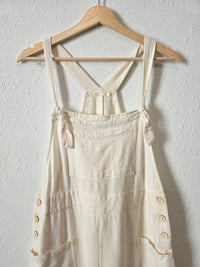 Oat Linen Blend Overalls (M)