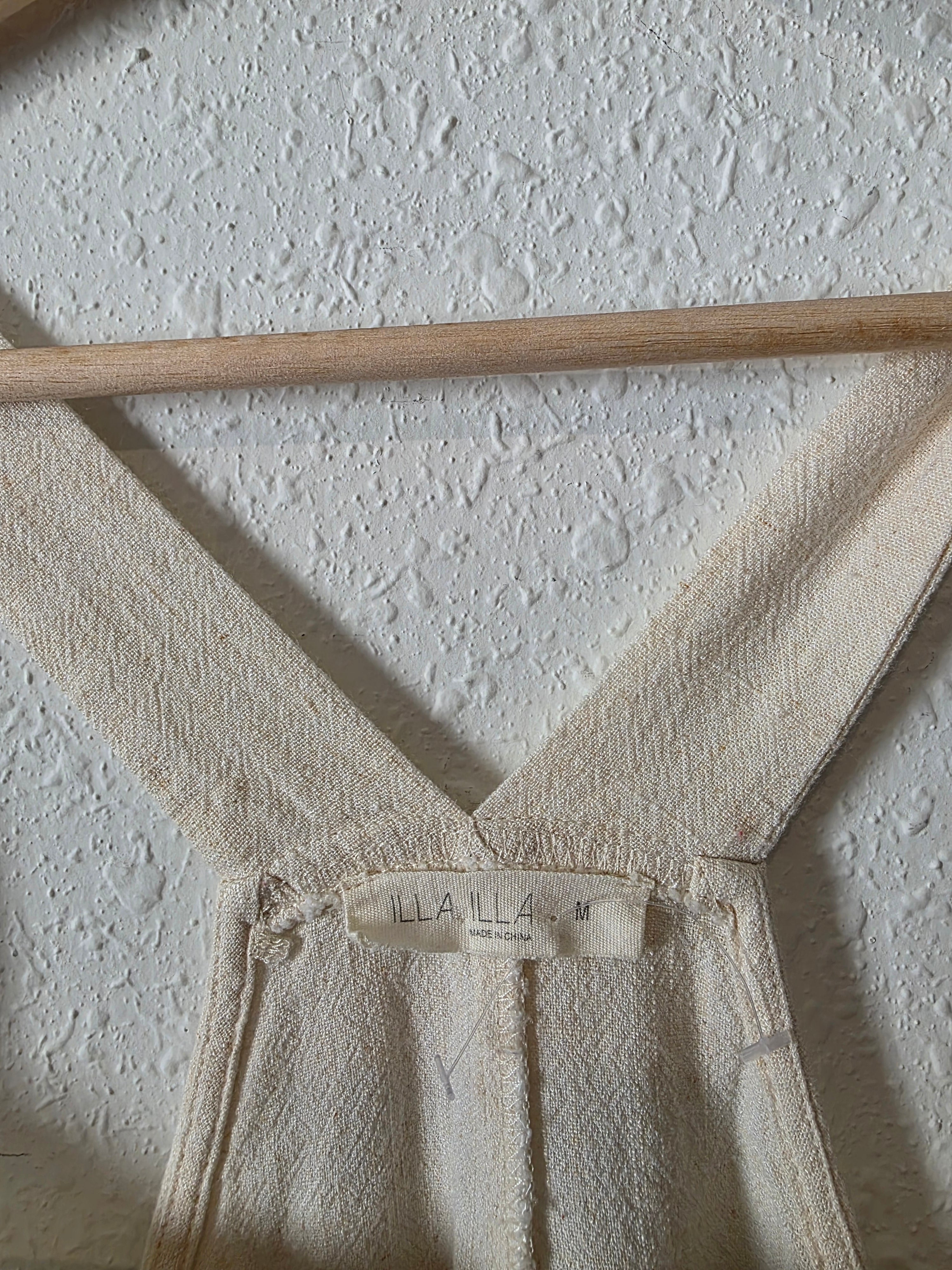 Oat Linen Blend Overalls (M)