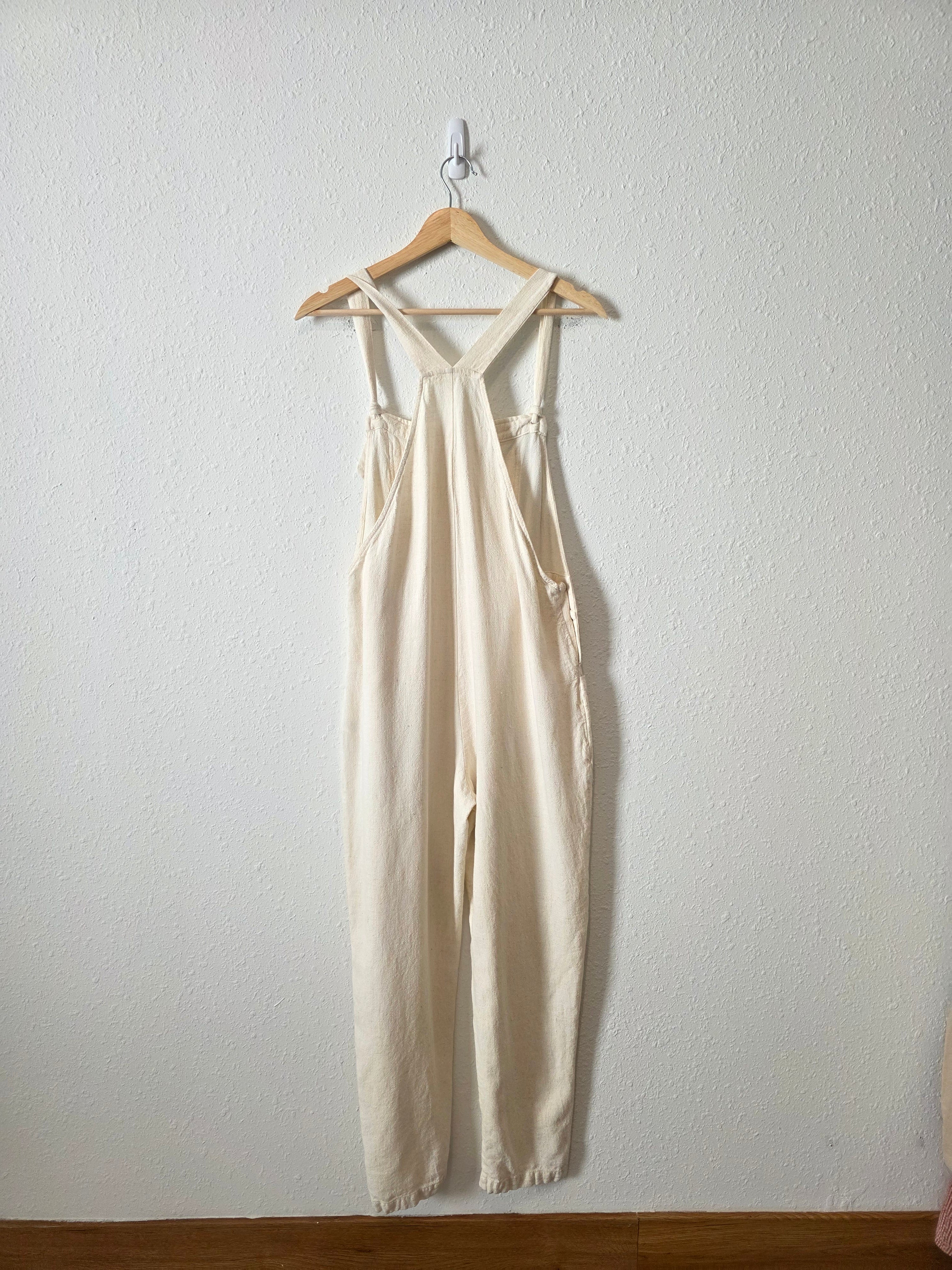 Oat Linen Blend Overalls (M)