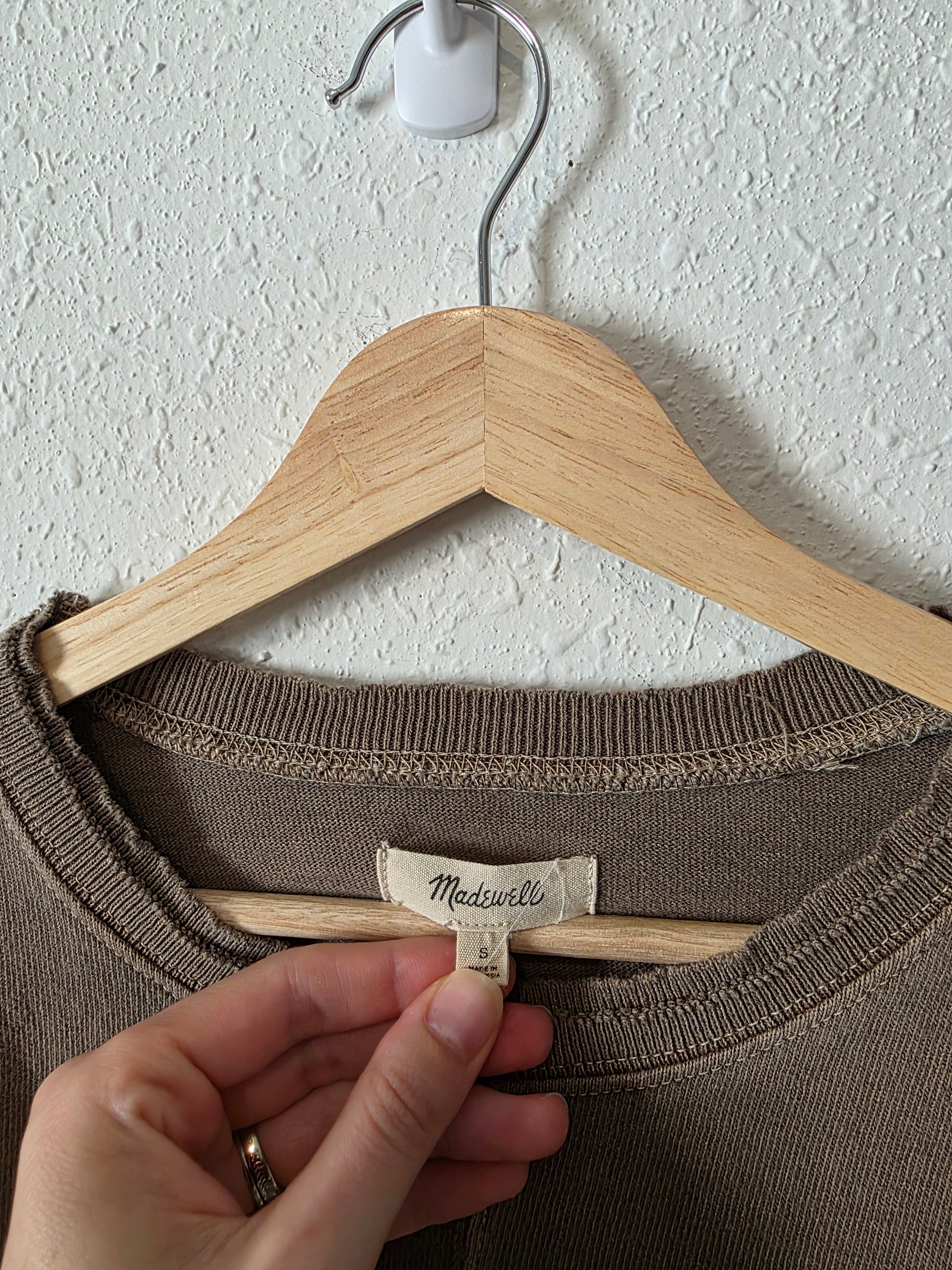 Madewell Olive Crewneck Tee (S)