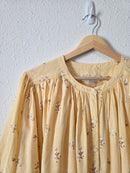 Yellow Floral Cotton Blouse (M)