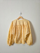 Yellow Floral Cotton Blouse (M)