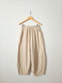 NEW Linen Cotton Barrel Pants (M)
