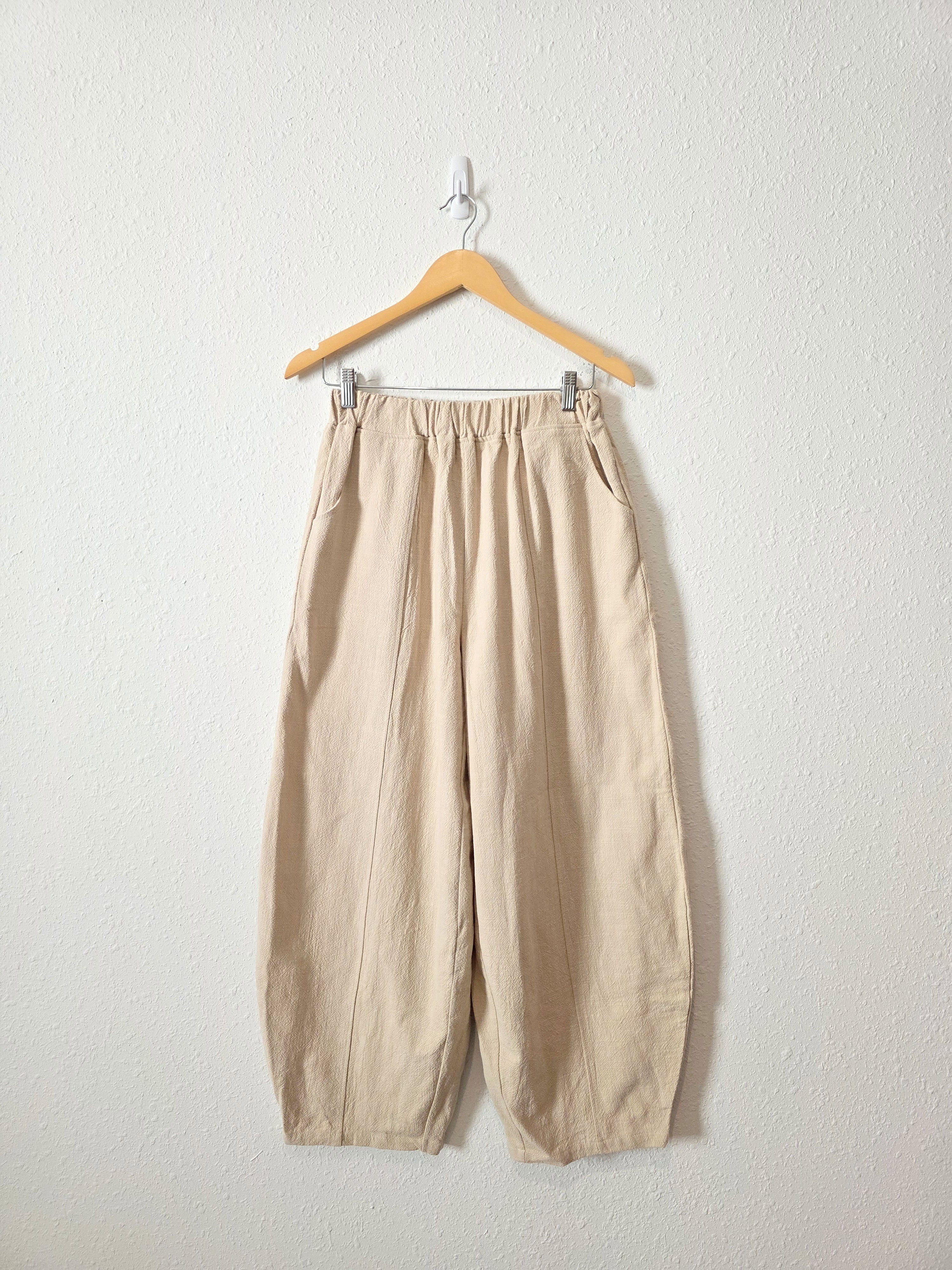 NEW Linen Cotton Barrel Pants (M)