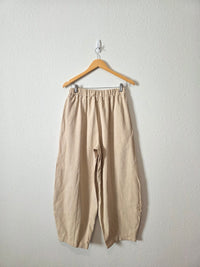 NEW Linen Cotton Barrel Pants (M)