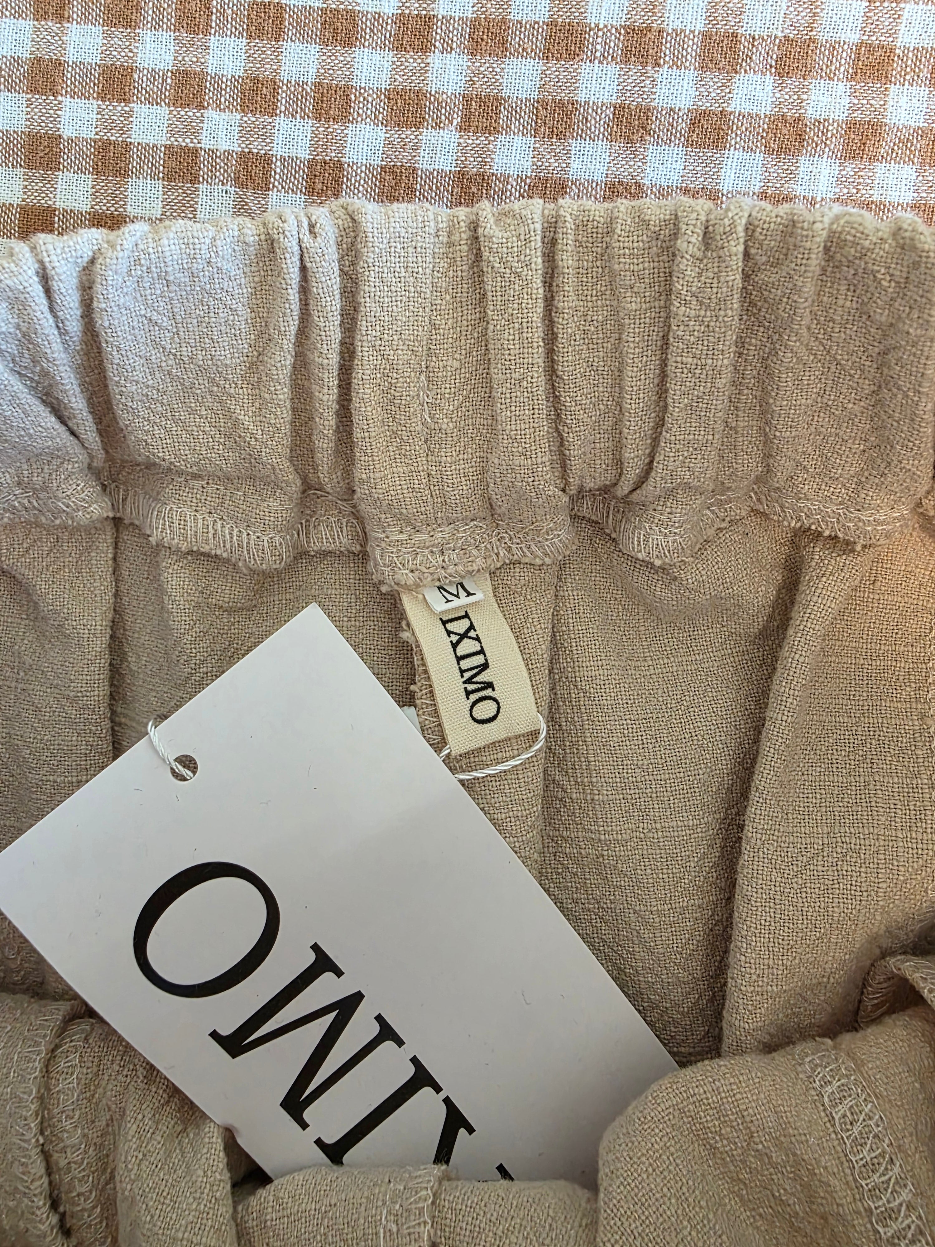 NEW Linen Cotton Barrel Pants (M)
