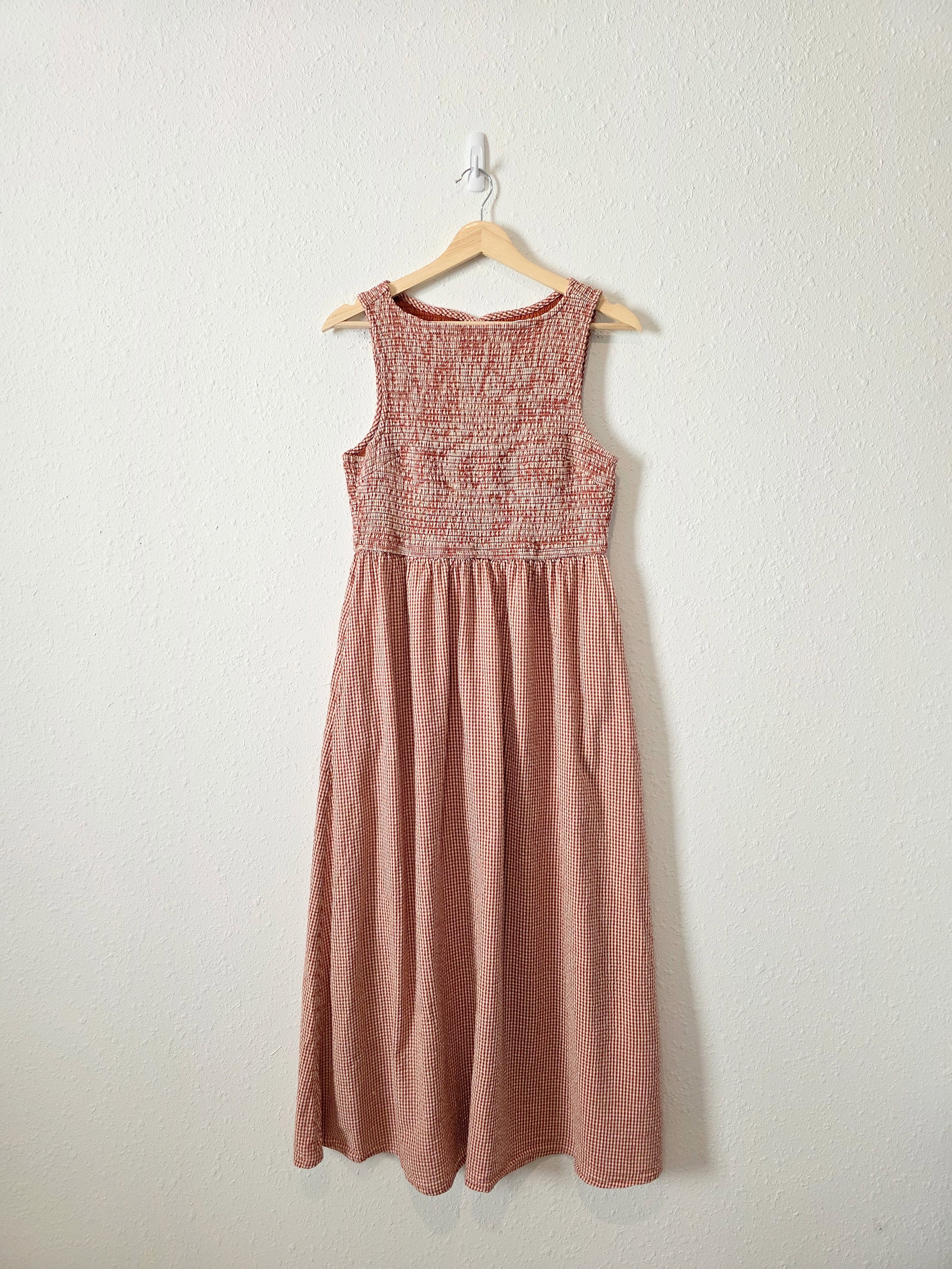 Japna Gingham Cotton Midi Dress (M)