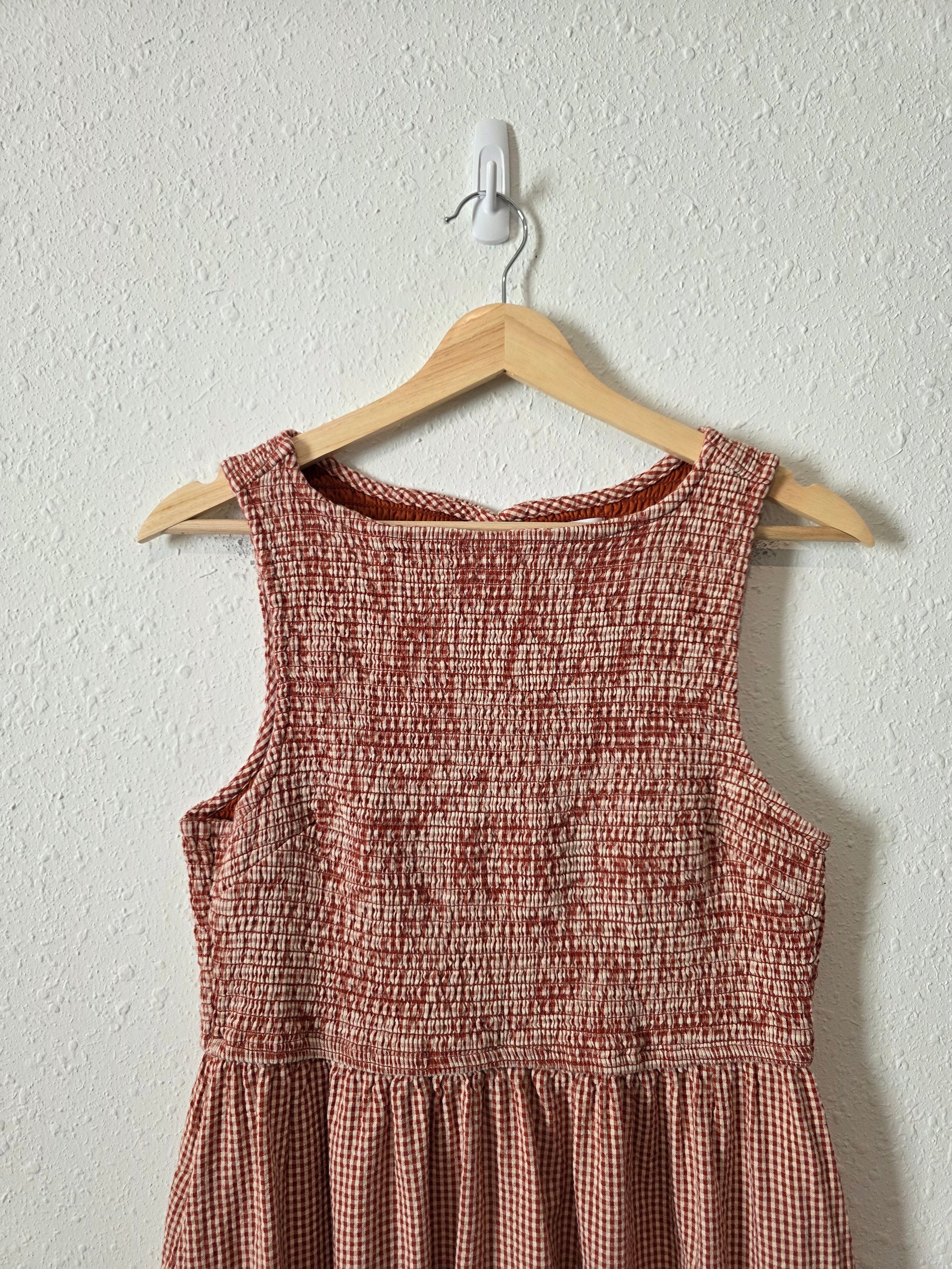 Japna Gingham Cotton Midi Dress (M)