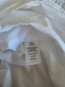 White Tiered Cotton Midi Skirt (XL)