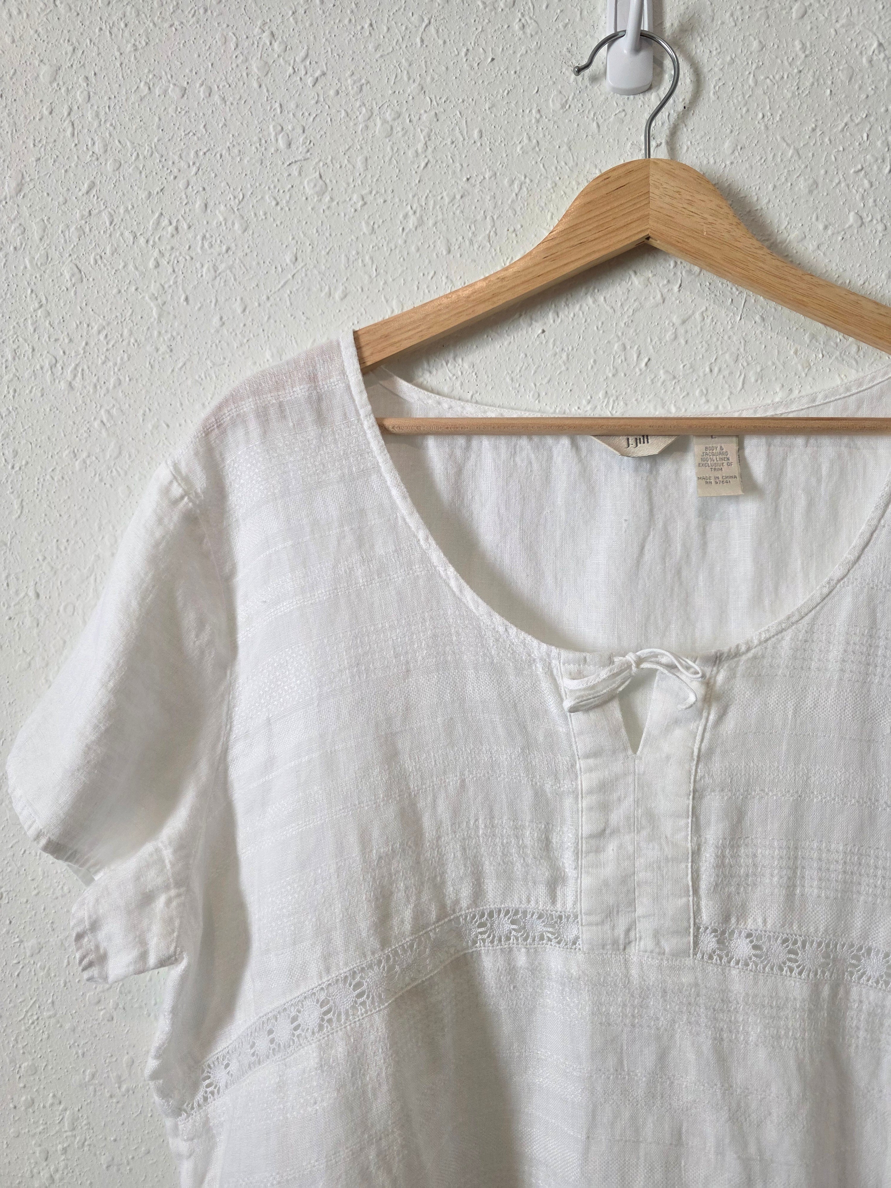 Vintage J.Jill Textured Linen Top (L)