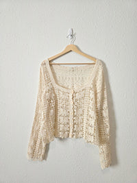 Crochet Squareneck Cardigan (XL)