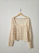 Crochet Squareneck Cardigan (XL)