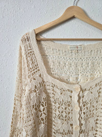 Crochet Squareneck Cardigan (XL)