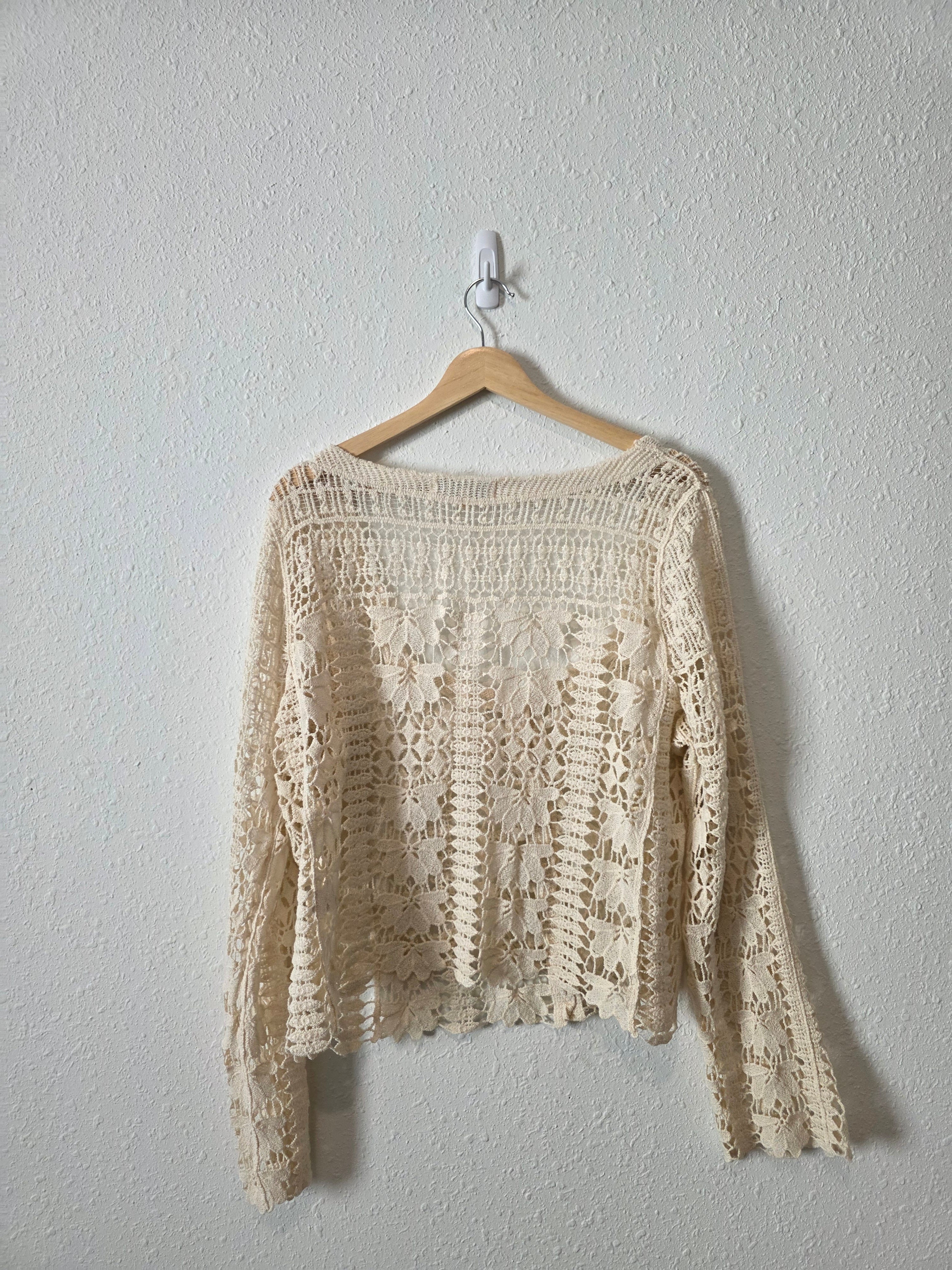 Crochet Squareneck Cardigan (XL)