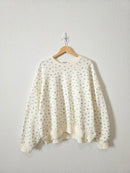 Dainty Floral Crew Sweatshirt (L)