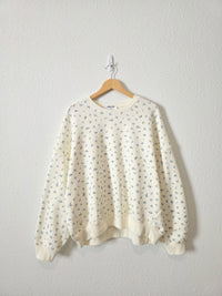 Dainty Floral Crew Sweatshirt (L)