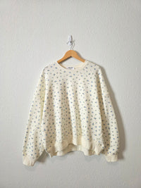 Dainty Floral Crew Sweatshirt (L)
