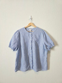 J.Crew Striped Linen Cotton Top (XXL)