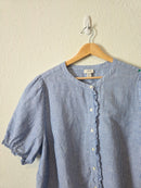 J.Crew Striped Linen Cotton Top (XXL)