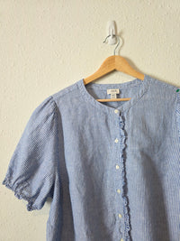 J.Crew Striped Linen Cotton Top (XXL)