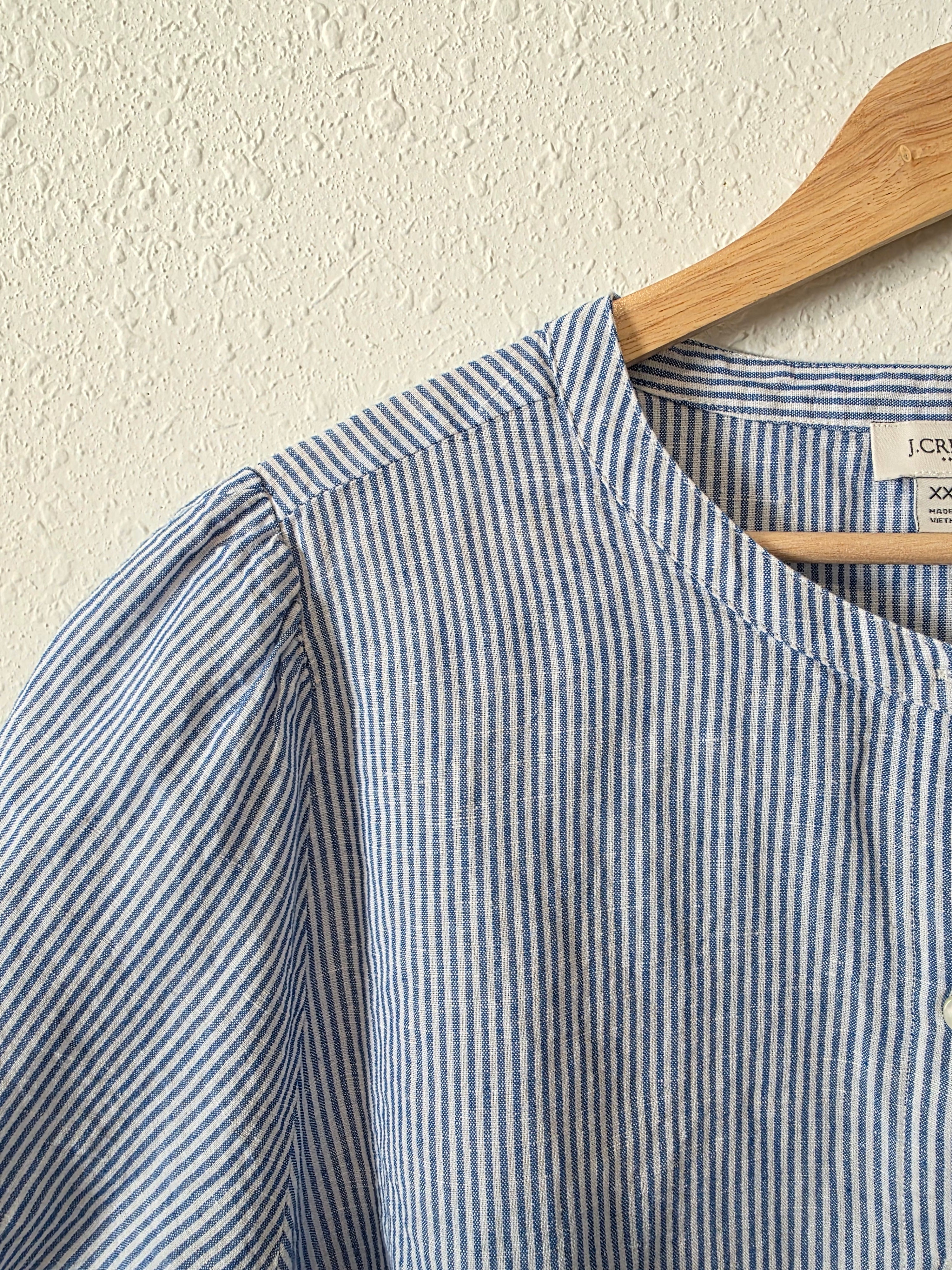 J.Crew Striped Linen Cotton Top (XXL)