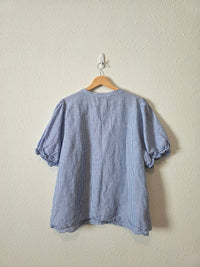 J.Crew Striped Linen Cotton Top (XXL)
