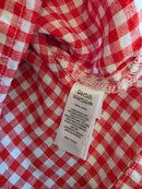 Red Gingham Linen Tank (L)