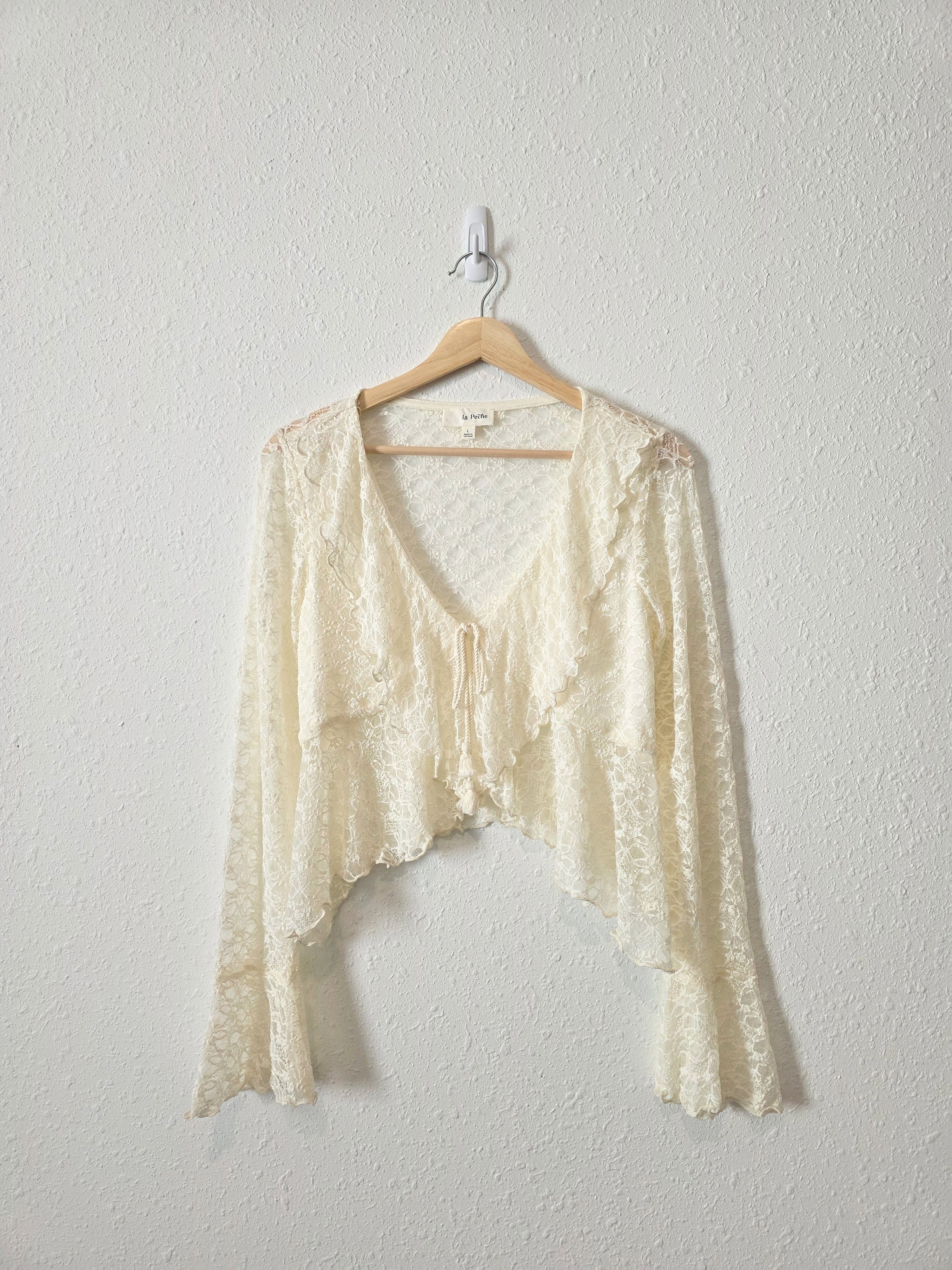 NEW Lace Tie Front Top (L)