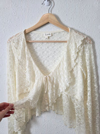 NEW Lace Tie Front Top (L)