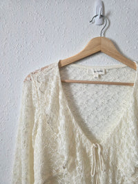 NEW Lace Tie Front Top (L)