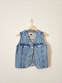 Cotton Denim Crop Vest (XS)