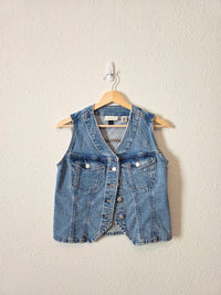 Cotton Denim Crop Vest (XS)