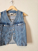 Cotton Denim Crop Vest (XS)