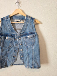 Cotton Denim Crop Vest (XS)