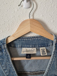 Cotton Denim Crop Vest (XS)
