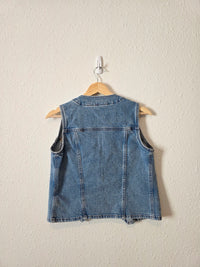 Cotton Denim Crop Vest (XS)