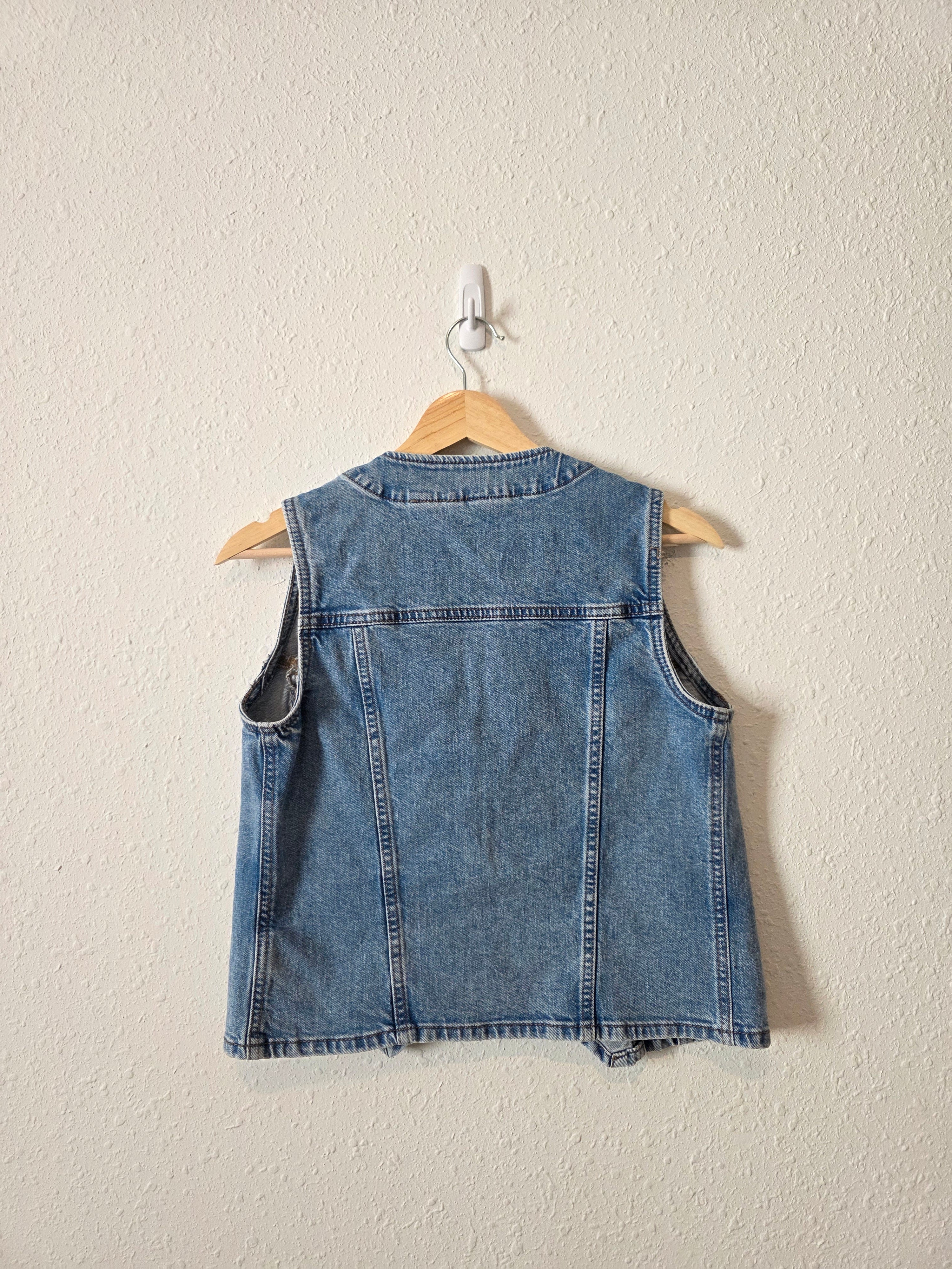 Cotton Denim Crop Vest (XS)