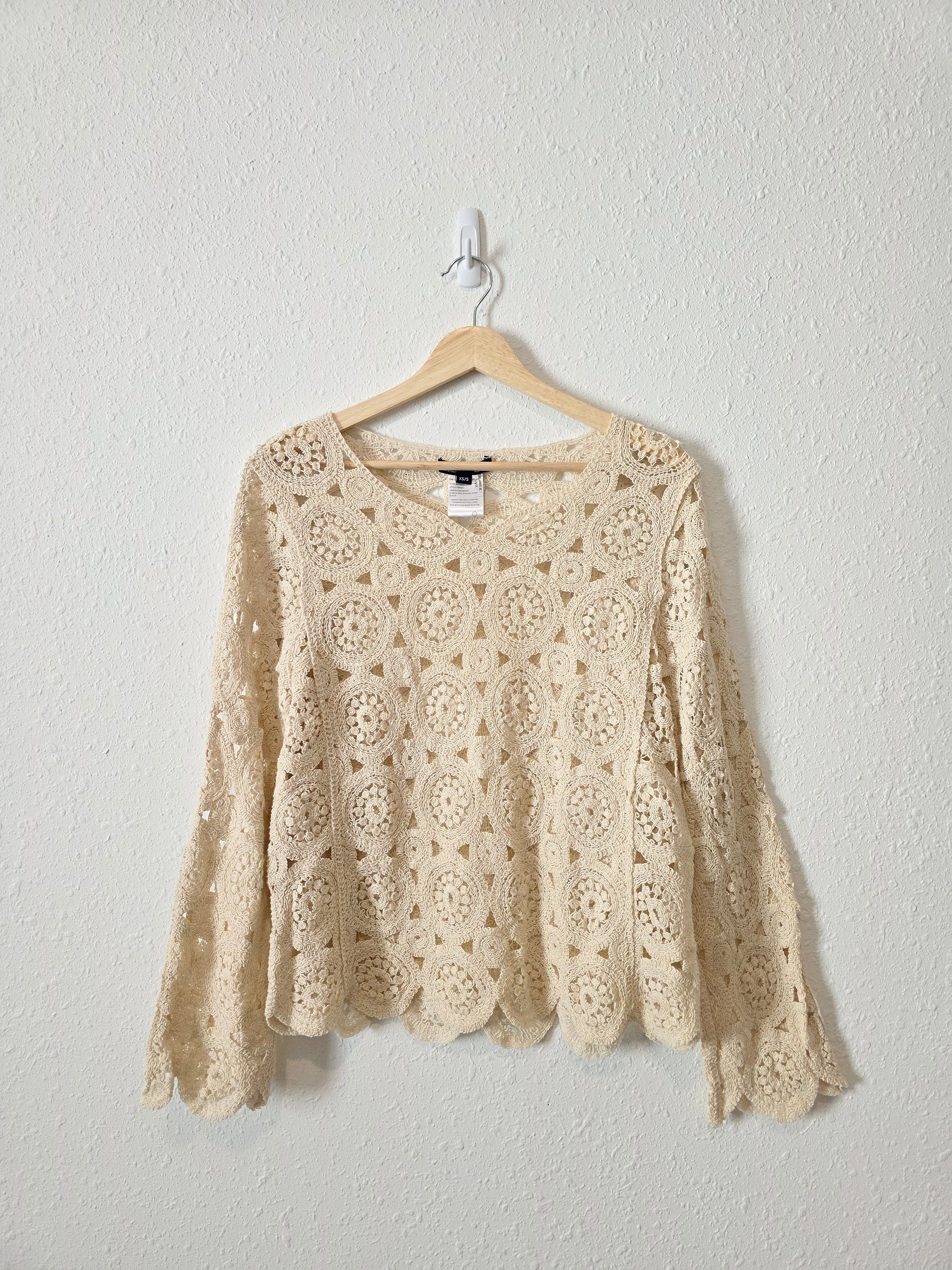 Charlie B Oversized Crochet Top (XS/S)
