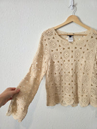 Charlie B Oversized Crochet Top (XS/S)