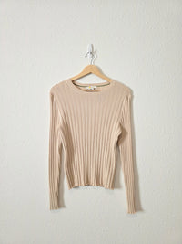 Boden Cotton Blend Knit Top (L)