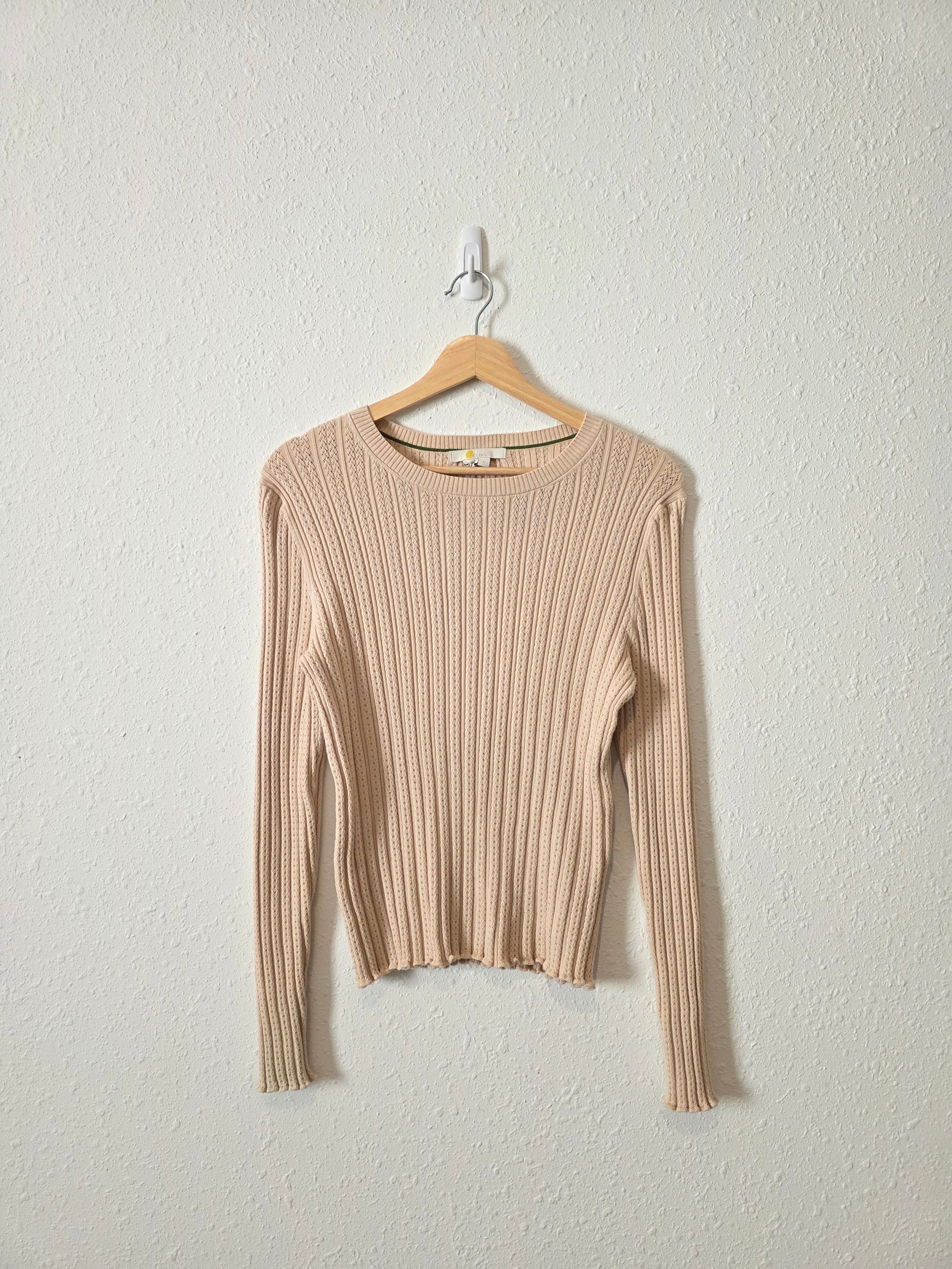 Boden Cotton Blend Knit Top (L)