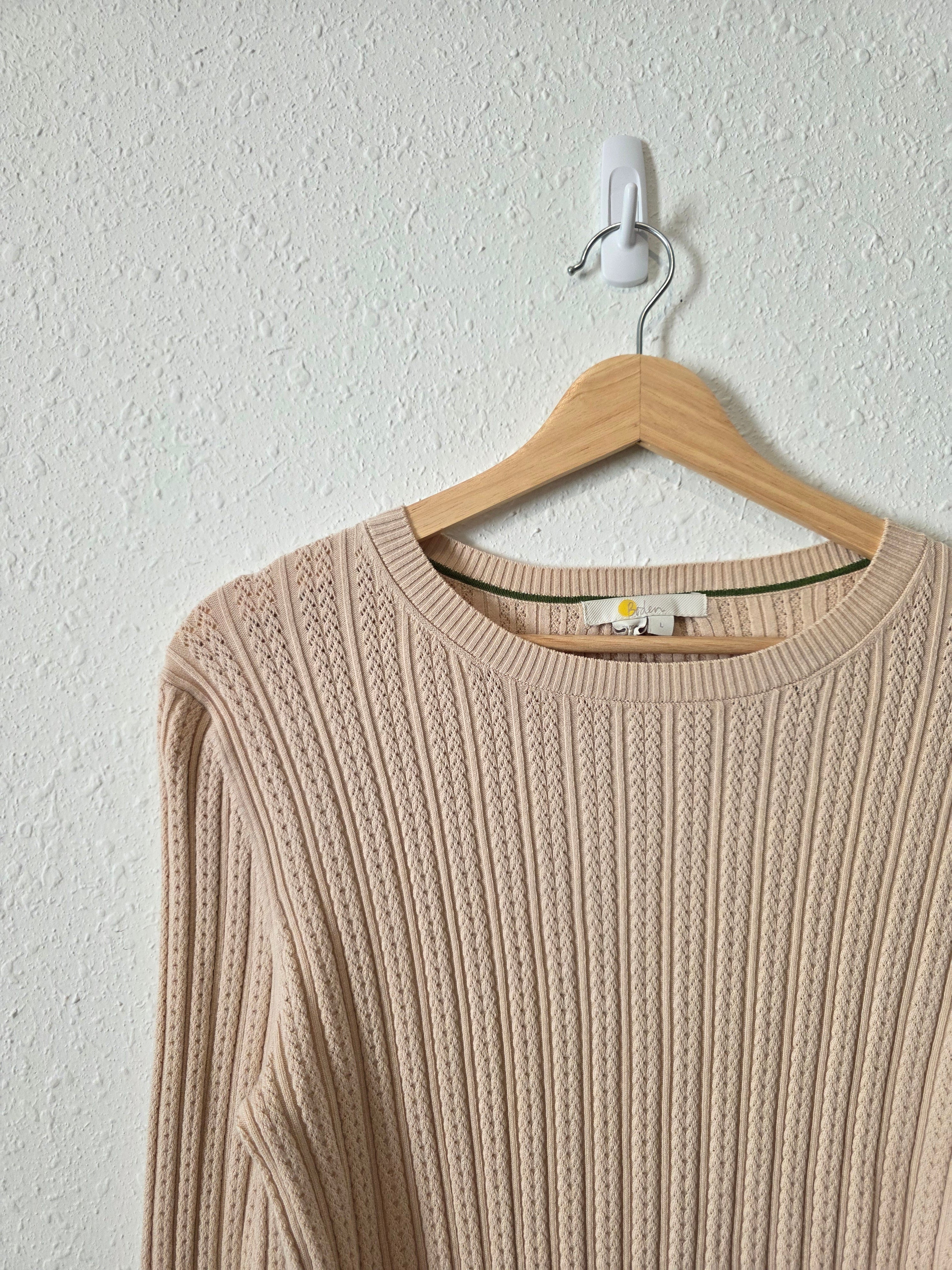 Boden Cotton Blend Knit Top (L)
