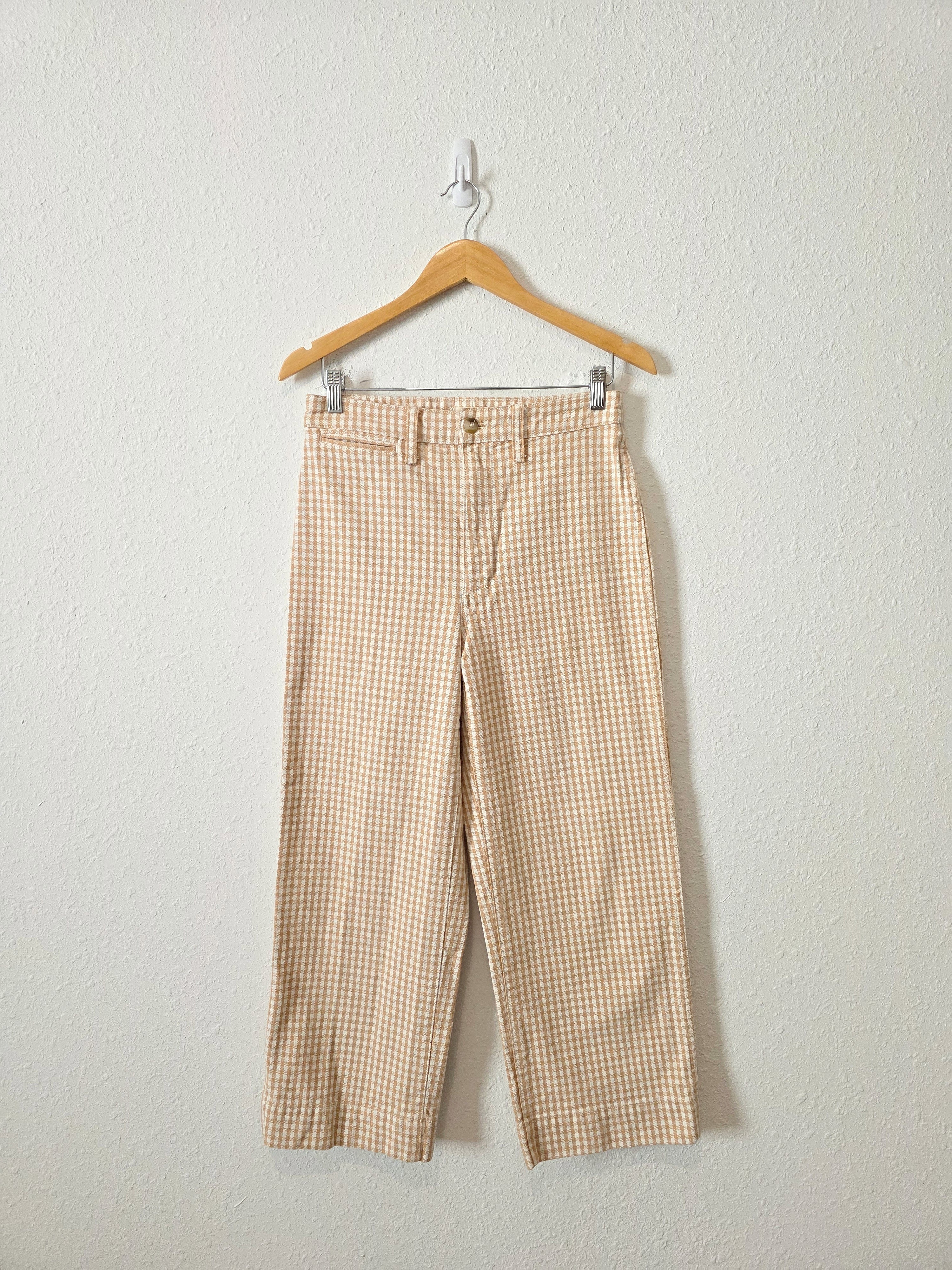 Madewell Gingham Wide Leg Pants (27)