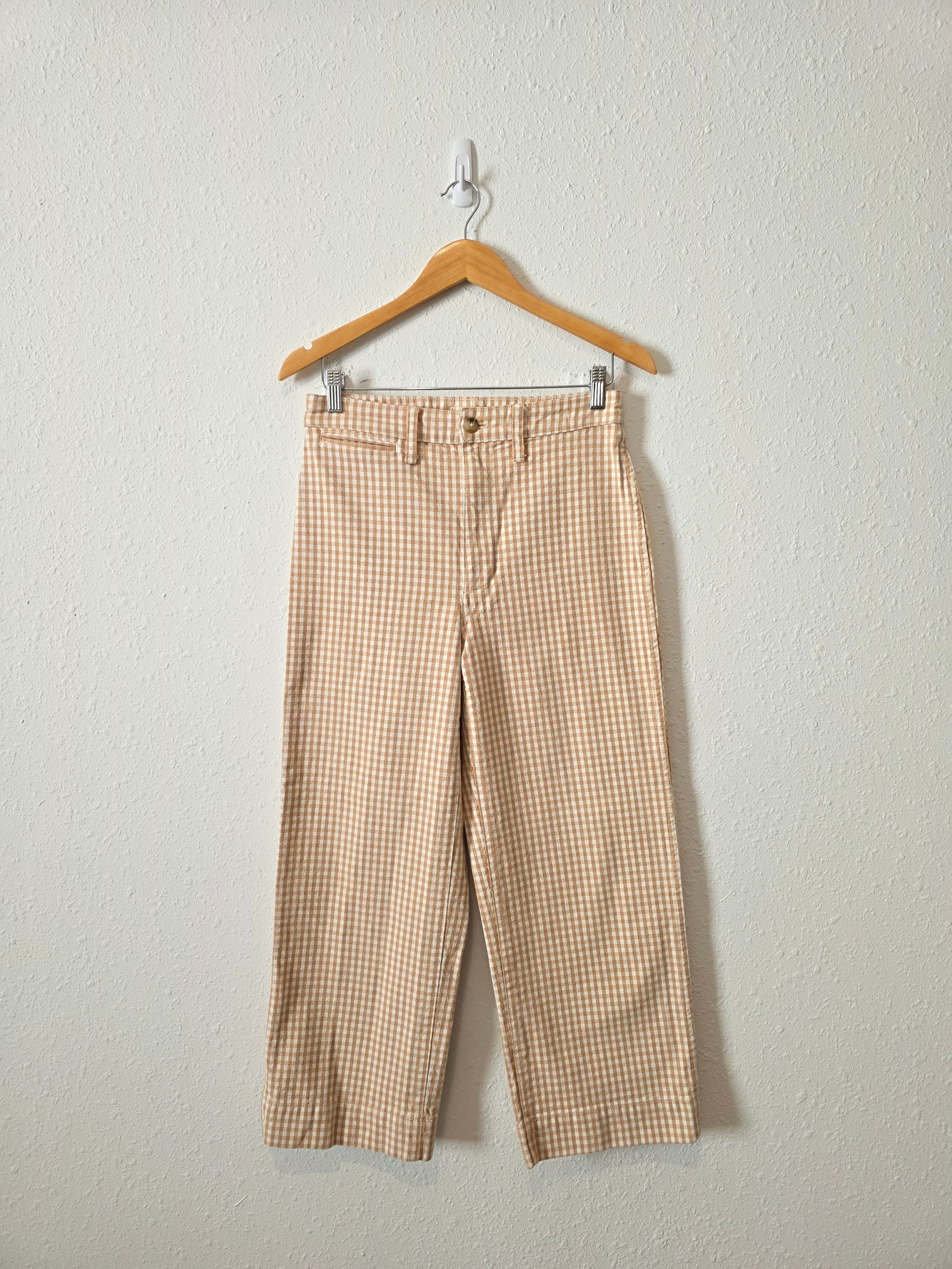 Madewell Gingham Wide Leg Pants (27)