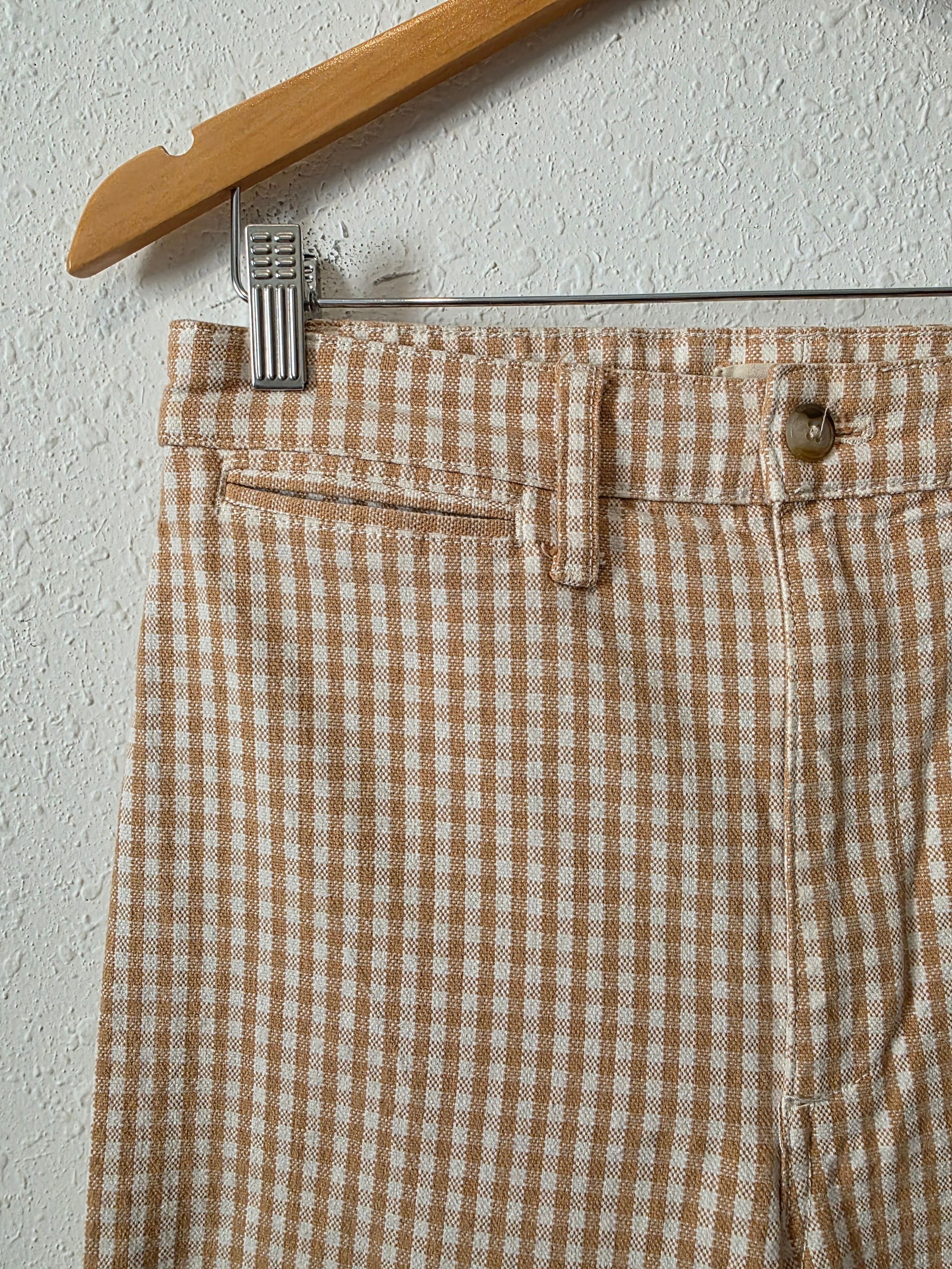 Madewell Gingham Wide Leg Pants (27)