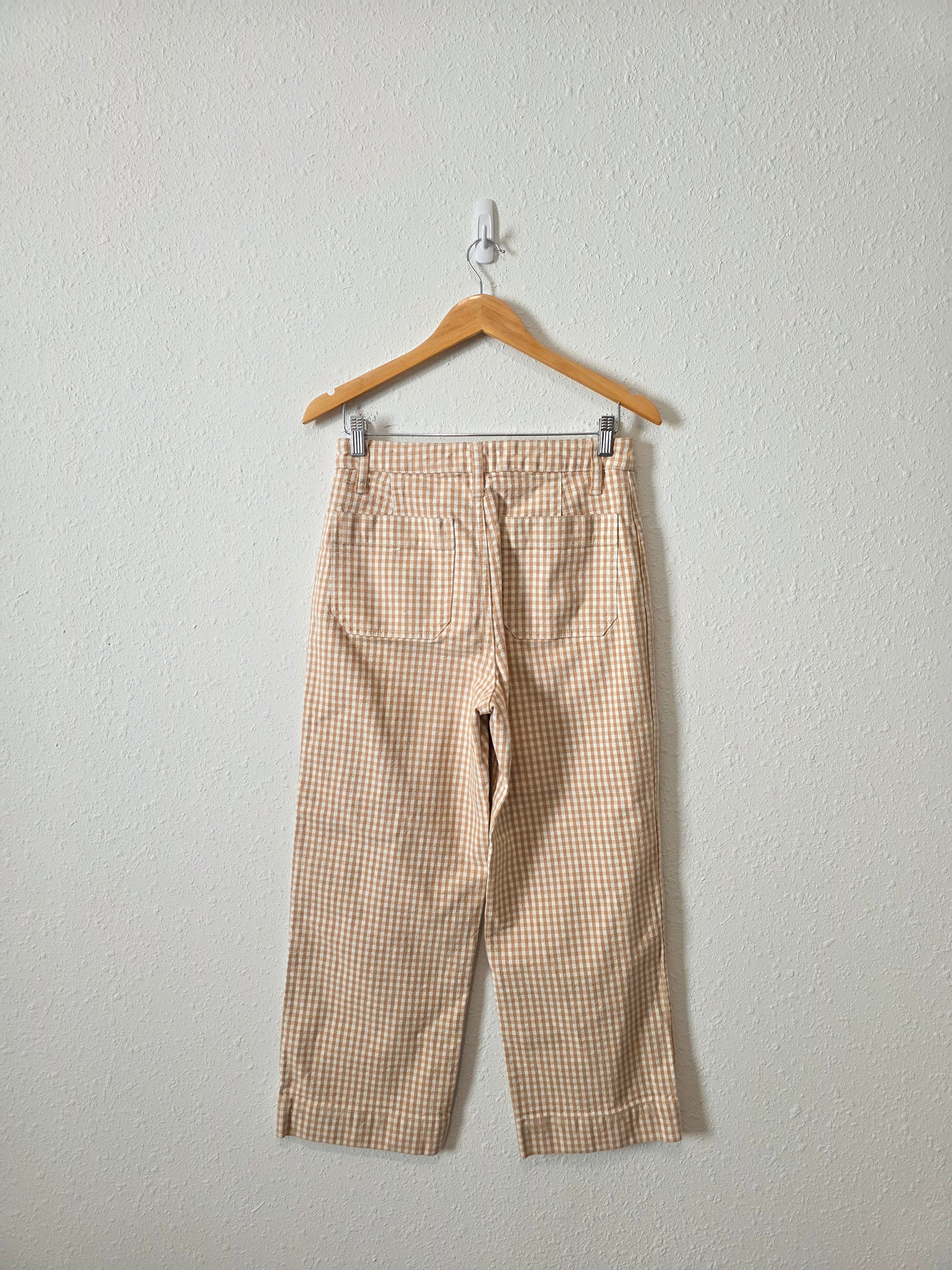 Madewell Gingham Wide Leg Pants (27)