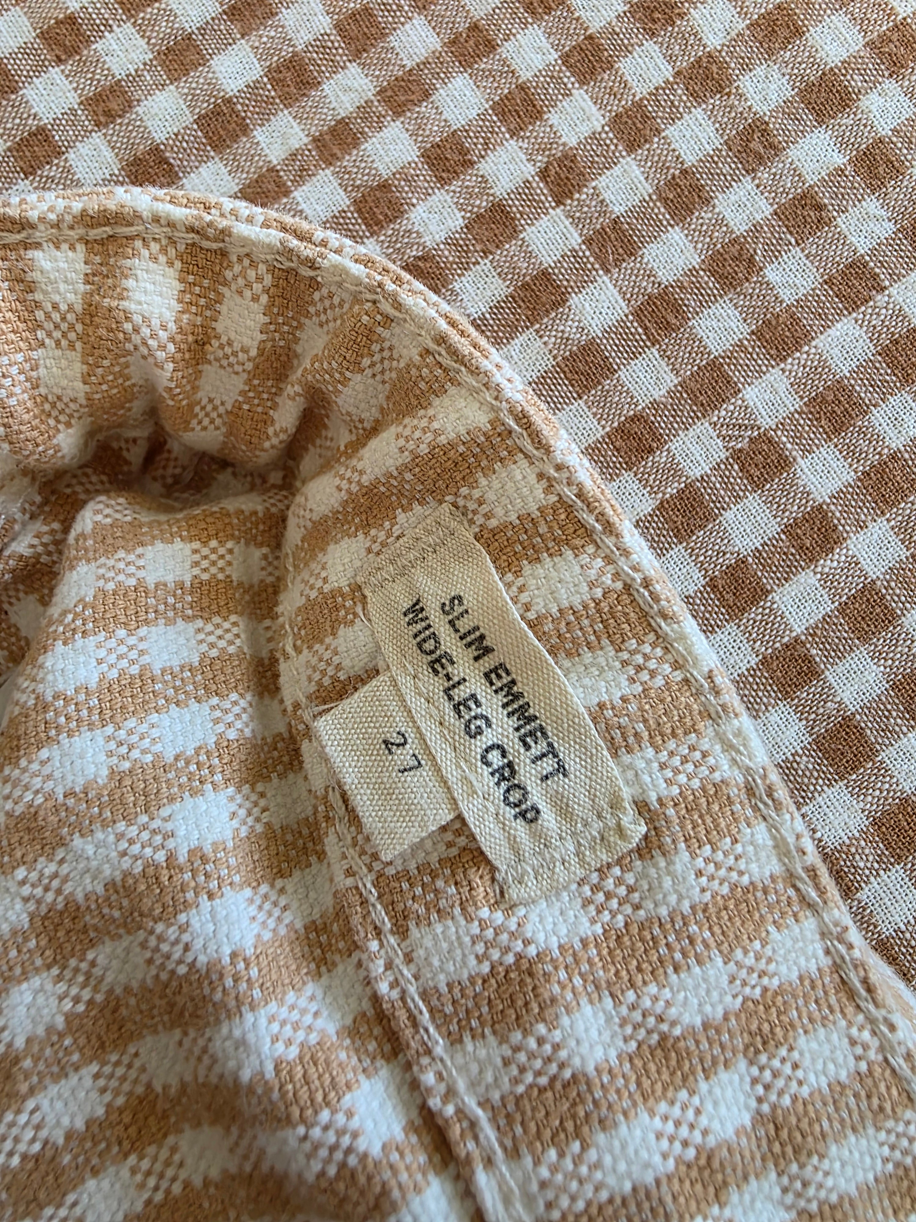 Madewell Gingham Wide Leg Pants (27)