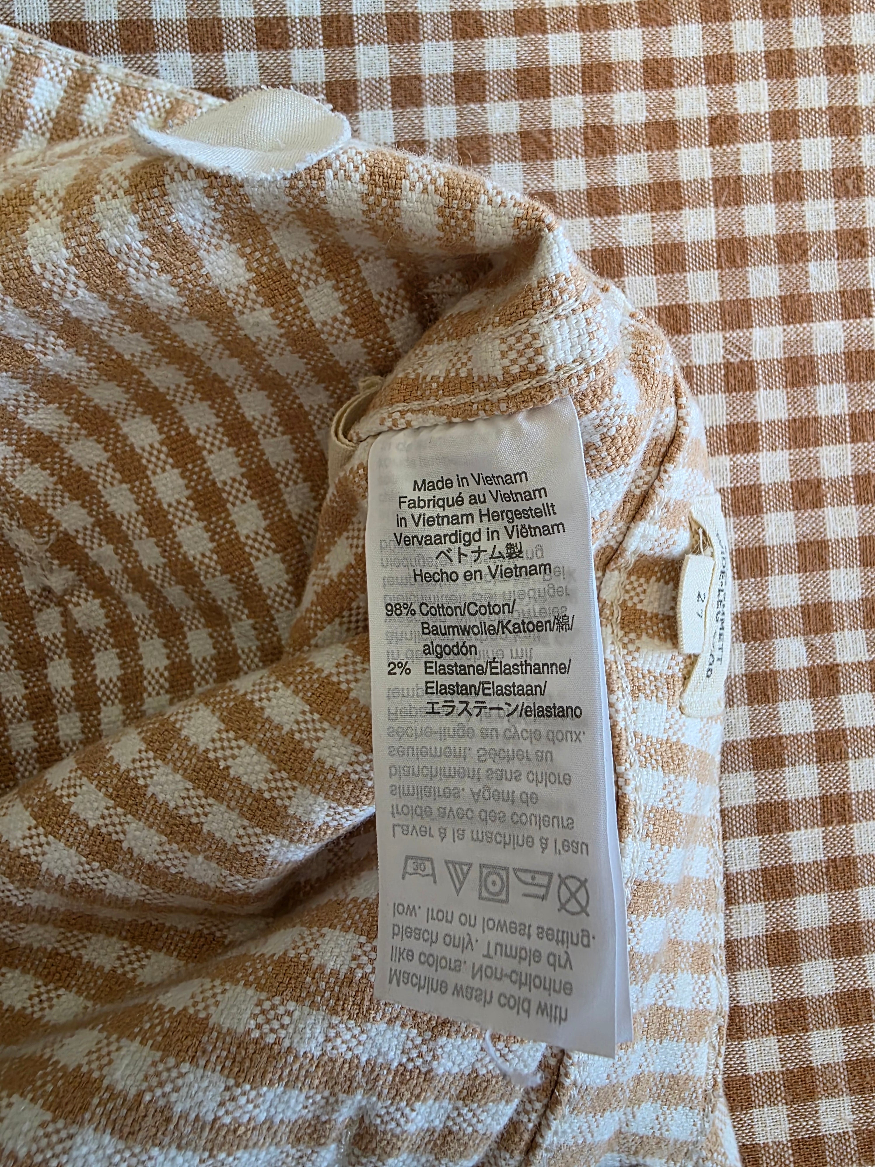 Madewell Gingham Wide Leg Pants (27)